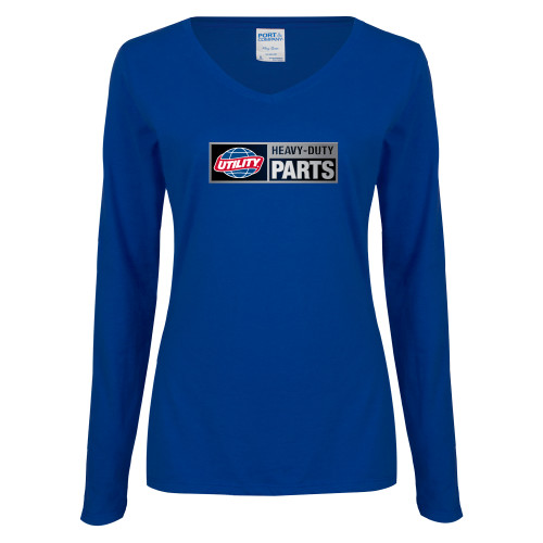 Main Image for  Womens Royal Long Sleeve V Neck Tee 