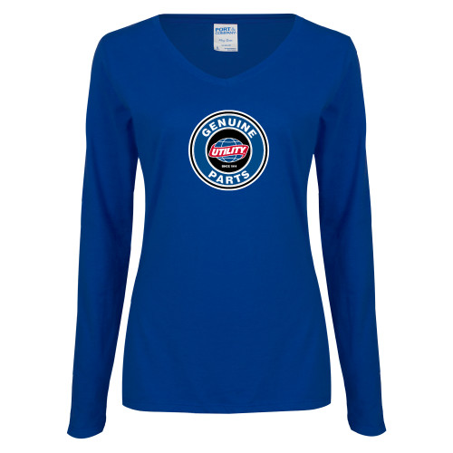 Main Image for  Womens Royal Long Sleeve V Neck Tee 