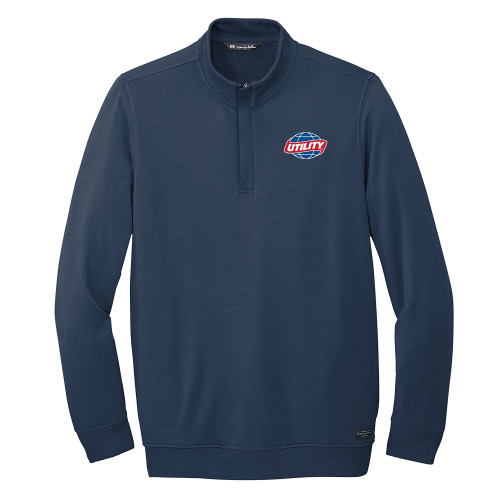  TravisMathew Navy Newport 1/4 Zip Fleece - Utility