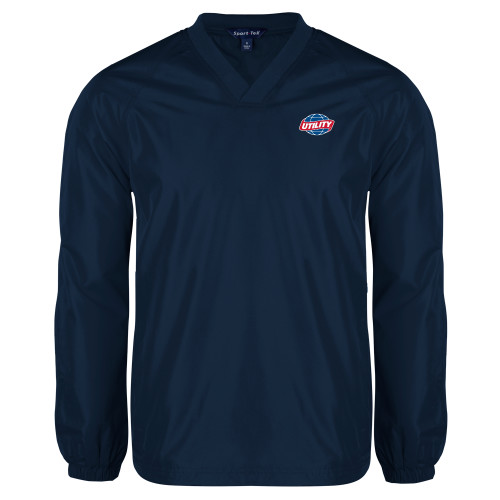  Navy V Neck Raglan Windshirt - Utility