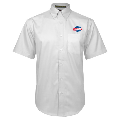  White Twill Button Down Short Sleeve - Utility