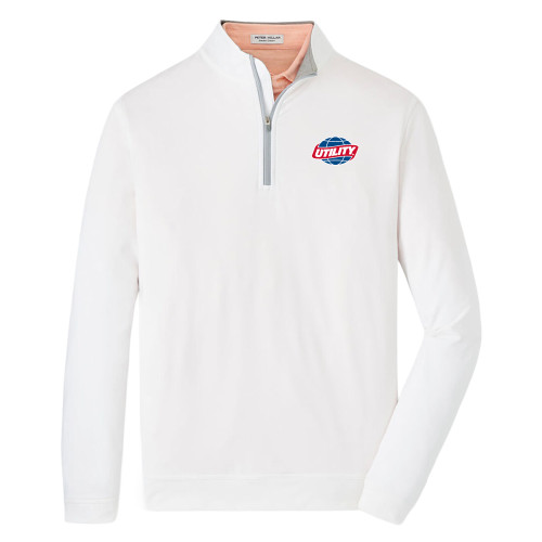  Peter Millar White Perth Performance 1/4 Zip - Utility