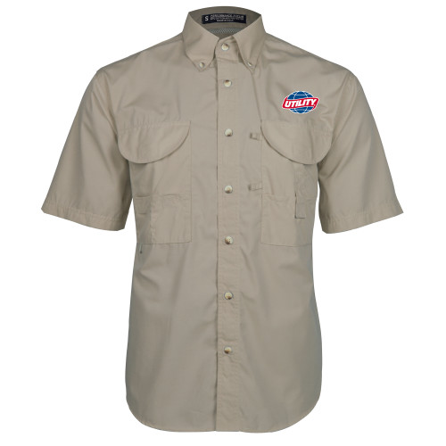  Khaki Fishing Shirt Performance Short Sleeve - Utility