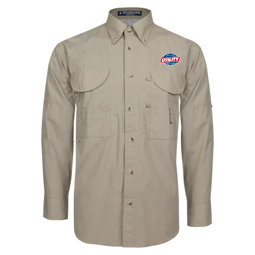  Khaki Fishing Shirt Performance Long Sleeve - Utility