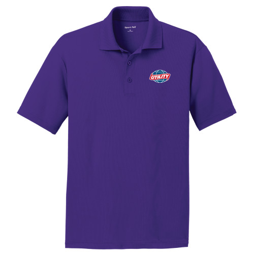  Purple Dry Mesh Polo - Utility