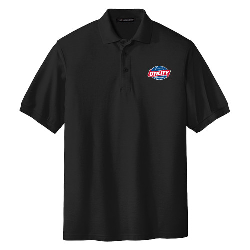  Extended Black Silk Touch Polo - Utility PLUS