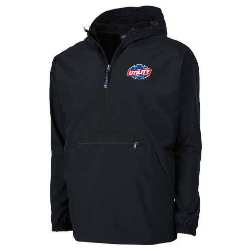  Charles River Womens Black Pack N Go Pullover Jacket - Utility