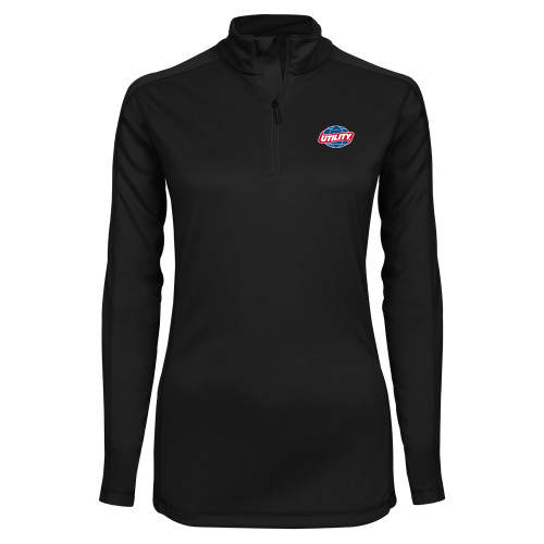  Syntrel Womens Black Interlock 1/4 Zip - Utility