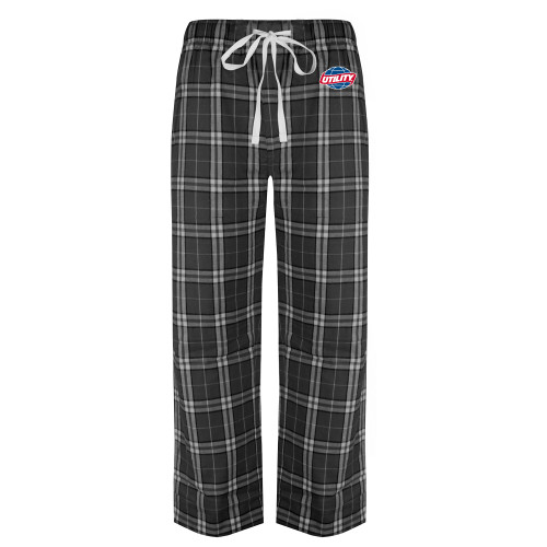  Black/Grey Flannel Pajama Pant - Utility