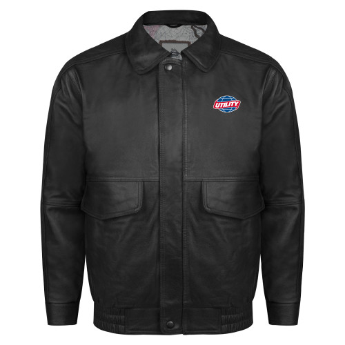 Black Buffed Bomber Jacket - Utility