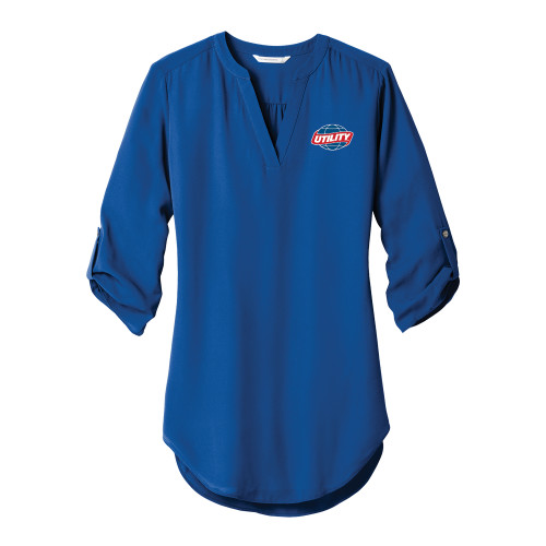  Womens Royal 3/4 Sleeve Tunic Blouse - Utility