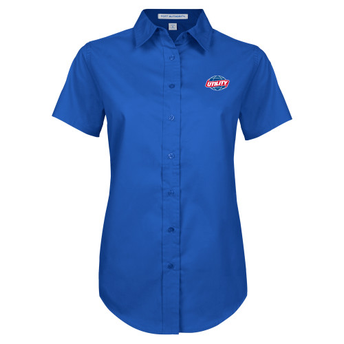  Womens Royal Twill Button Up Short Sleeve  - Utility
