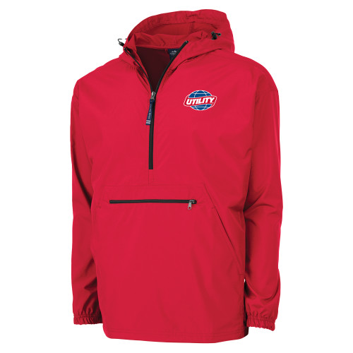  Charles River Womens Red Pack N Go Pullover Jacket - Utility