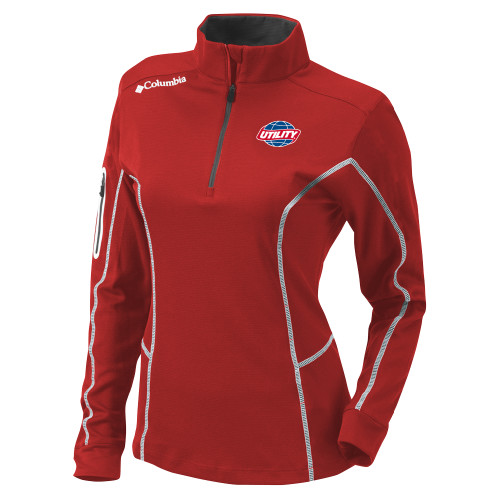  Columbia Womens Omni Wick Red 1/4 Zip - Utility
