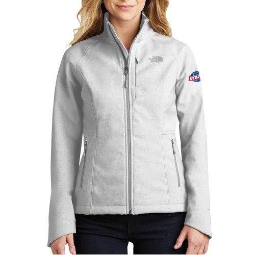  The North Face Womens Light Grey Heather Apex Barrier Softshell Jacket - Utility
