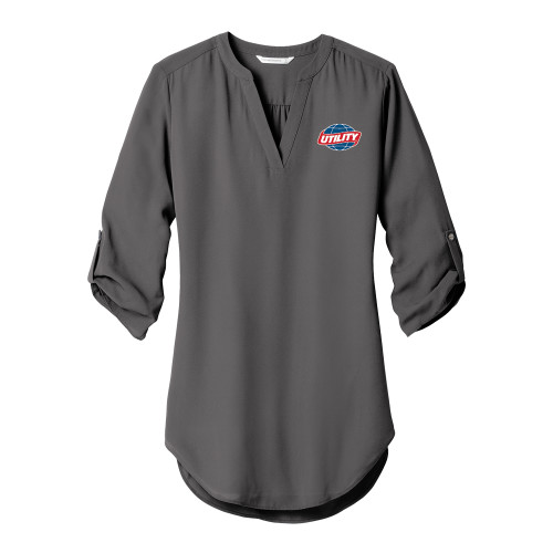 Main Image for  Womens Grey 3/4 Sleeve Tunic Blouse