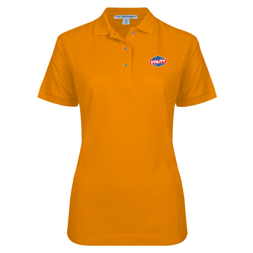 Womens Silk Touch Orange Pique Polo - Utility