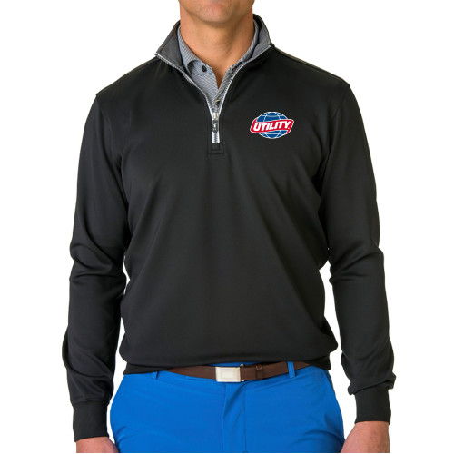  Fairway & Greene Black/Grey Heather Caves 1/4 Zip Pullover - Utility