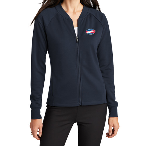  Mercer+Mettle Womens Night Navy Full Zip Jacket - Utility