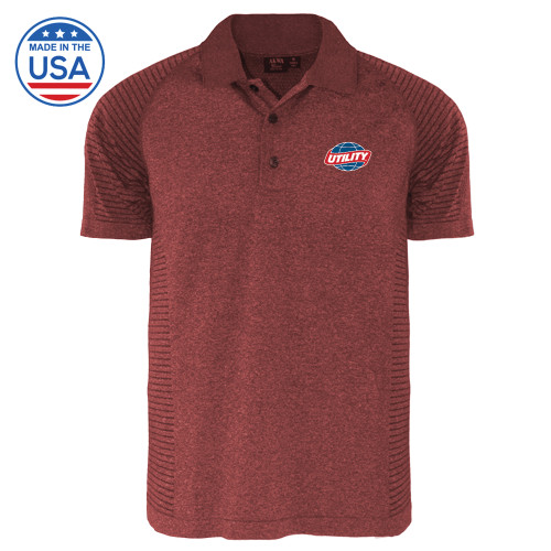 Main Image for  Heather Maroon Body Mapping Polo