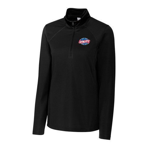  C&B Womens Black Clique Ice Pique Half Zip - Utility