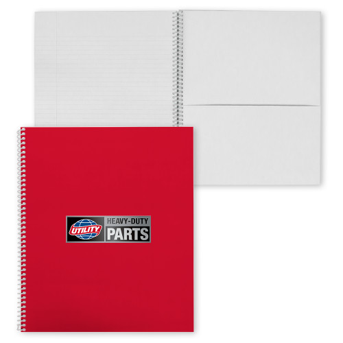 College Spiral Notebook w/Clear Coil - Heavy Duty Parts Horizontal