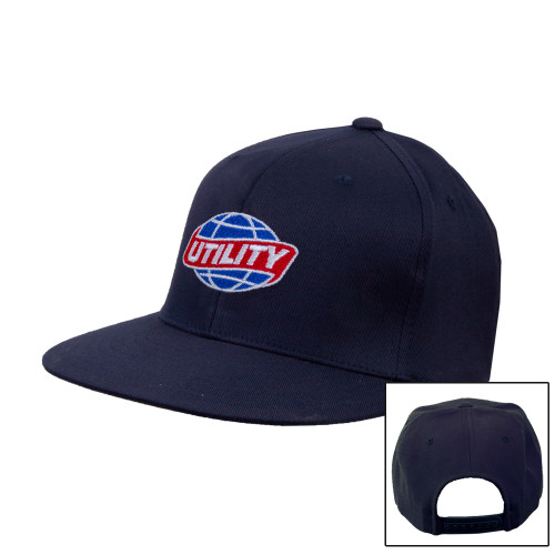  Navy Flat Bill Snapback Hat - Utility