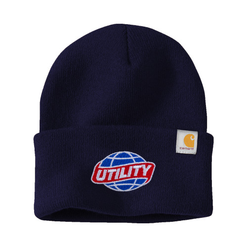  Carhartt Navy Knit Beanie w/Cuff - Utility