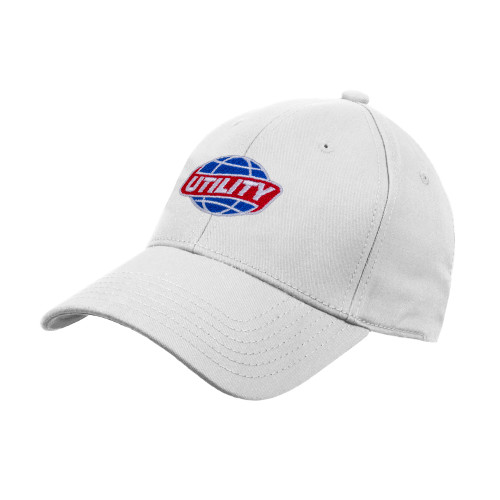  White Structured Adjustable Pro Style Hat - Utility
