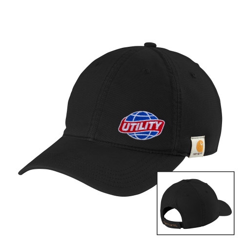  Carhartt Black Cotton Adjustable Canvas Hat - Utility
