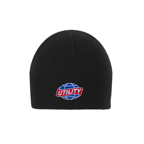  Black Knit Beanie - Utility