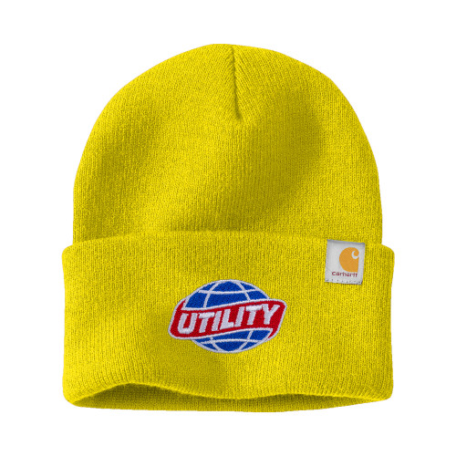  Carhartt Bright Lime Knit Beanie w/Cuff - Utility