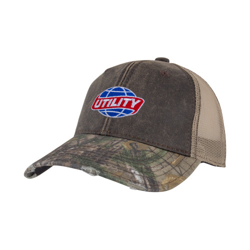  Realtree Edge Brown Mesh Back Structured Hat - Utility