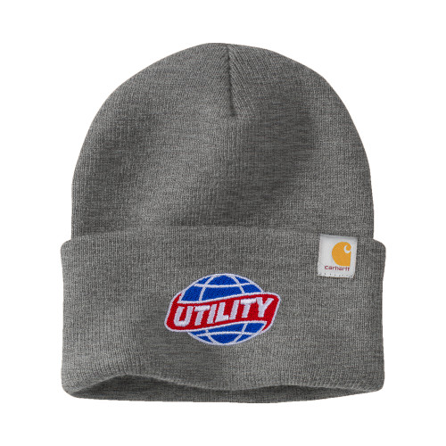  Carhartt Heather Grey Knit Beanie w/Cuff - Utility