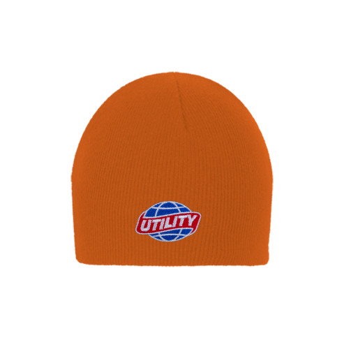  Orange Knit Beanie - Utility