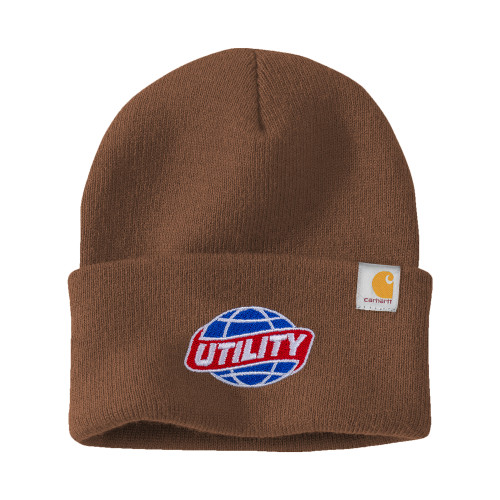  Carhartt Brown Knit Beanie w/Cuff - Utility