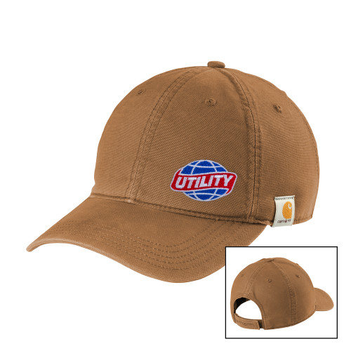  Carhartt Brown Cotton Adjustable Canvas Hat - Utility