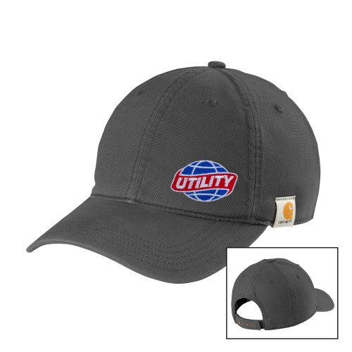  Carhartt Charcoal Cotton Adjustable Canvas Hat - Utility