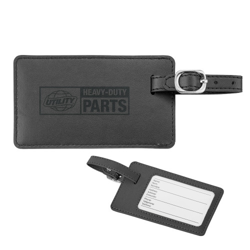  Neoskin Black Luggage Tag - Heavy Duty Parts Horizontal Engraved