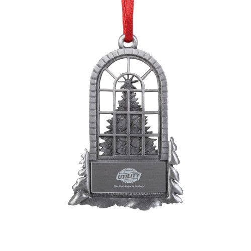  Pewter Tree in Window Ornament - Utility w Tagline Engraved