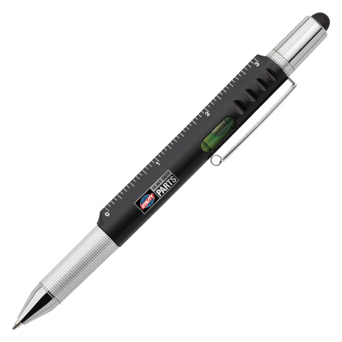  6 in 1 Black Ballpoint Pen - Heavy Duty Parts Horizontal