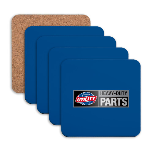  Hardboard Coaster w/Cork Backing 4/set - Heavy Duty Parts Horizontal