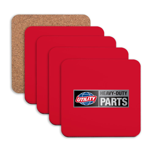  Hardboard Coaster w/Cork Backing 4/set - Heavy Duty Parts Horizontal