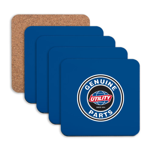  Hardboard Coaster w/Cork Backing 4/set - Genuine Parts