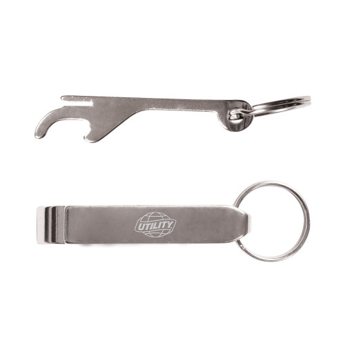  Aluminum Silver Bottle Opener - Utility Engraved