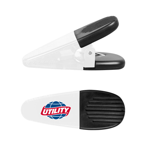  White Crocodile Clip/Magnet - Utility