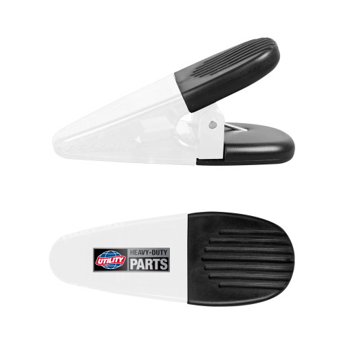  White Crocodile Clip/Magnet - Heavy Duty Parts Horizontal