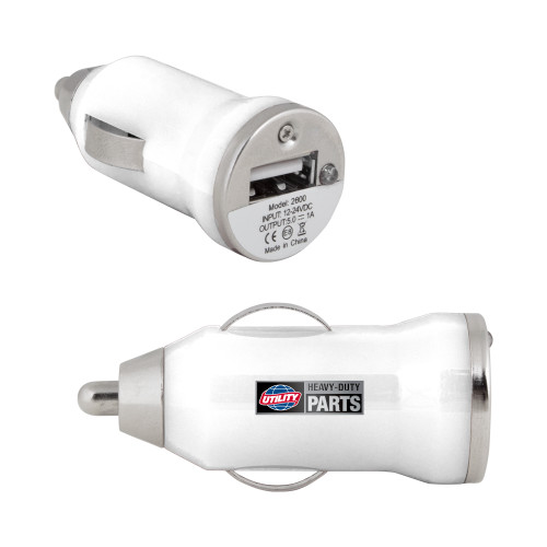  On the Go White Car Charger - Heavy Duty Parts Horizontal