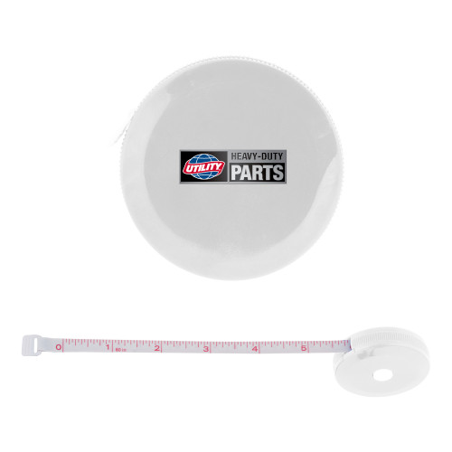  White Round Cloth 60 Inch Tape Measure - Heavy Duty Parts Horizontal