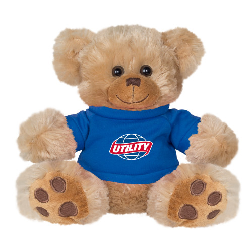  Plush Big Paw 8 1/2 inch Brown Bear w/Royal Shirt - Utility